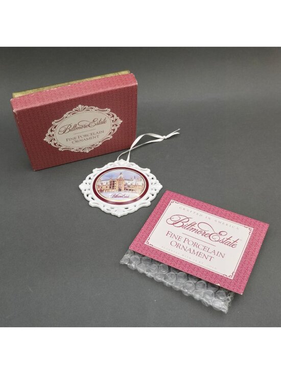 Biltmore Estate Other - Vintage 1997 Biltmore Estate Fine Porcelain Ornament 24K Gold Trim Boxed 4"